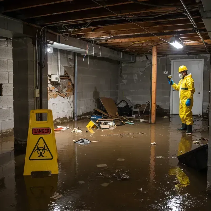 Flooded Basement Electrical Hazard in Beatrice, NE Property